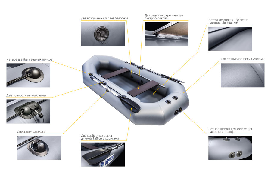 Лодка ПВХ Apache 220